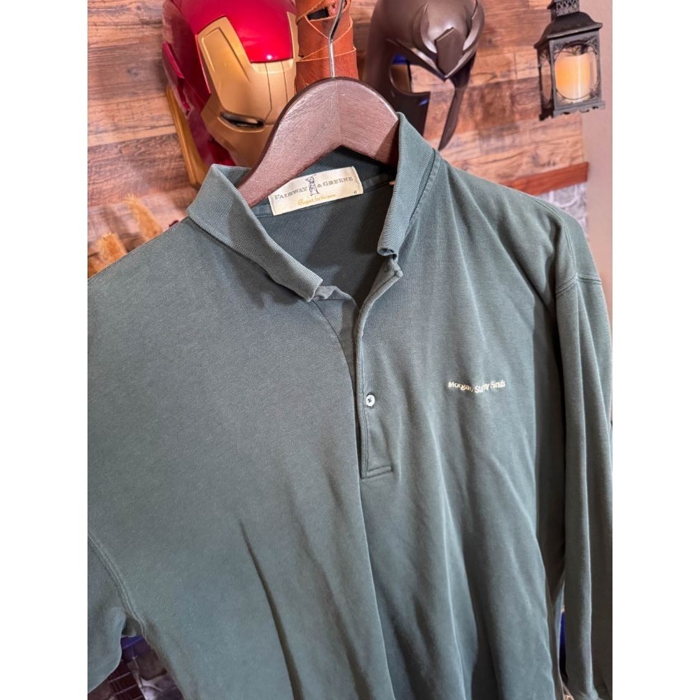 XL Morgan Stanley Funds Fairway & Greene Golf Polo Shirt Green Country Club